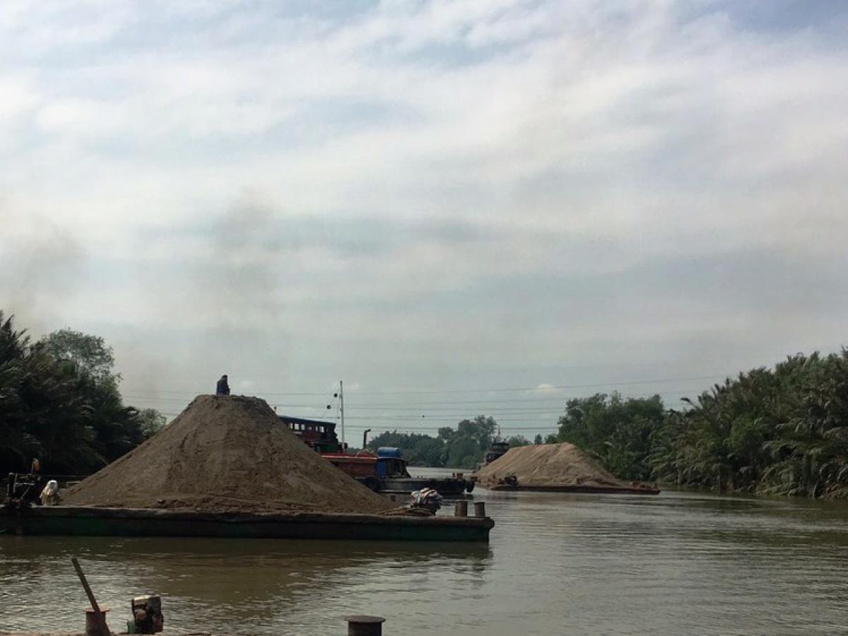 San lấp cát  Dự án Phước Lộc - Nhà Bè